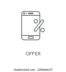 Offer linear icon. Offer concept stroke symbol design. Thin graphic elements vector illustration, outline pattern on a white background, eps 10.