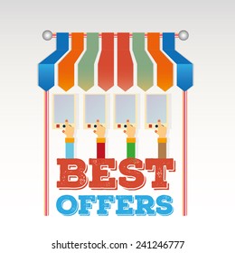 offer mobile shop Vector illustration