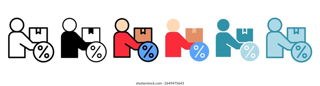 Offer multi style, mini illustration icon set. Vector for modern concept, print, UI, UX kit, web and app development. Related to product offering, marketing, business.