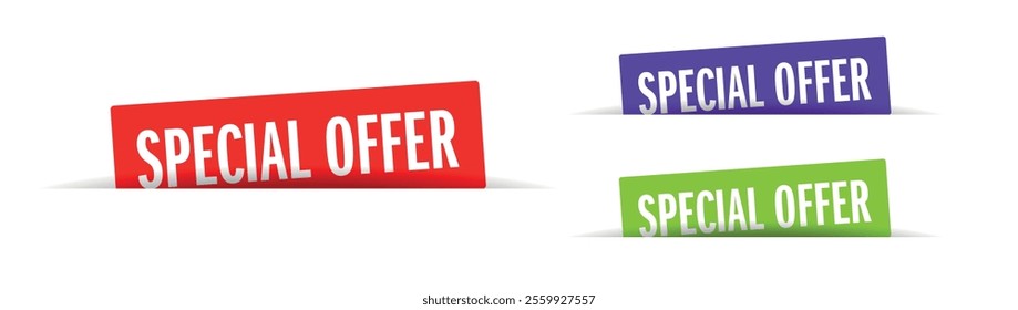 Spécial offer on red tab
