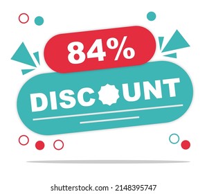 Offer percent discount label isolated on white background. Special promo off price reduction badge vector illustration
