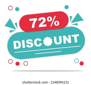 Ofrecer un porcentaje de etiqueta de descuento aislada en fondo blanco. Promoción especial de la ilustración vectorial de la placa de reducción de precios