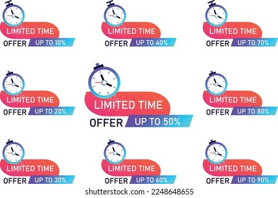 offer Percentage Free vector sale label collection.
