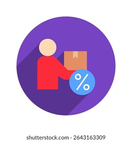 Offer rounded color, mini illustration icon. use for modern concept, print, UI, UX kit, web and app development. Vector related to product offering, marketing, business.