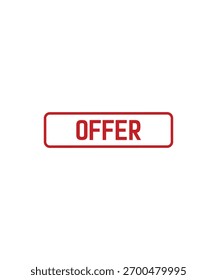 OFFER Rubber stamp design vector