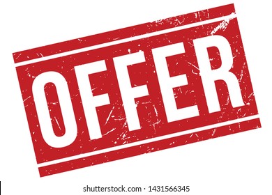 Offer Rubber Stamp. Offer Rubber Grunge Stamp Seal Vector Illustration - Vector