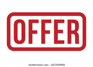 Offer Rubber Stamp. Red Offer Stamp Seal – Vector