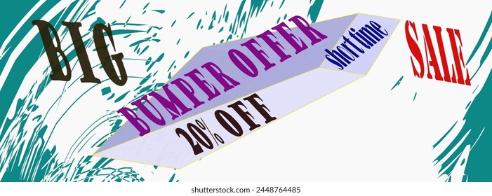 Offer Sale Banner on Mall Super Market Vector Illustrated