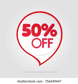 Offer sale label isolated red tag