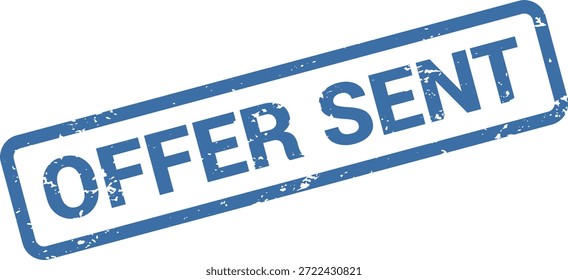 Oferta Vector de sello de goma enviado – Blue Grunge Recruitment Label