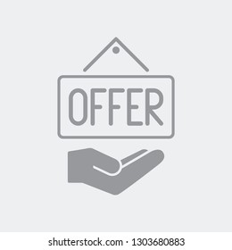 Offer shopsign concept icon