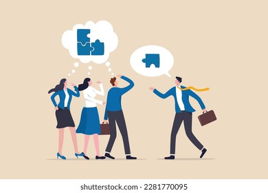 Offer solution to solve problem, consultant or manager advice to team member, finish or complete missing piece to fit the job concept, businessman offer missing jigsaw piece to complete the puzzle.