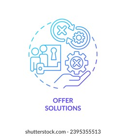 Offer solutions blue gradient