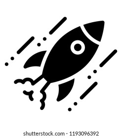 To offer speed conceptual icon, here is graphic of rocket 