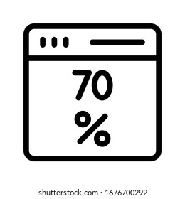 offer tag vector thin line icon 