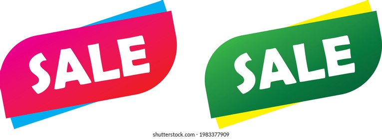 offer tags vector collection. Ribbon sale banners isolated. New collection offers.