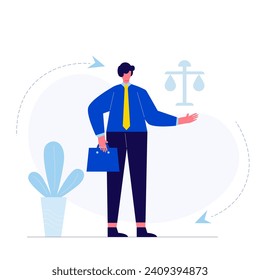offer terms of business concept flat illustrations