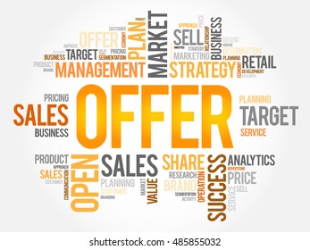 Offer Word Cloud Collage Business Concept Stock Vector (royalty Free 