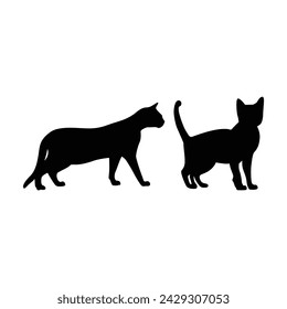 Offering a diverse range of cat silhouette vectors, each capturing the essence of feline grace, perfect for enhancing a variety of design projects or adding a touch of whimsy to any creative endeavor.