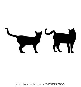 Offering a diverse range of cat silhouette vectors, each capturing the essence of feline grace, perfect for enhancing a variety of design projects or adding a touch of whimsy to any creative endeavor.