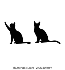 Offering a diverse range of cat silhouette vectors, each capturing the essence of feline grace, perfect for enhancing a variety of design projects or adding a touch of whimsy to any creative endeavor.