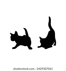 Offering a diverse range of cat silhouette vectors, each capturing the essence of feline grace, perfect for enhancing a variety of design projects or adding a touch of whimsy to any creative endeavor.