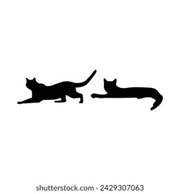 Offering a diverse range of cat silhouette vectors, each capturing the essence of feline grace, perfect for enhancing a variety of design projects or adding a touch of whimsy to any creative endeavor.