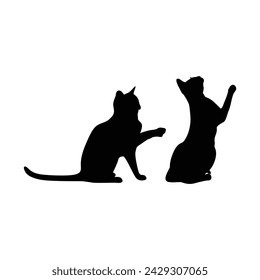 Offering a diverse range of cat silhouette vectors, each capturing the essence of feline grace, perfect for enhancing a variety of design projects or adding a touch of whimsy to any creative endeavor.