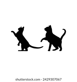 Offering a diverse range of cat silhouette vectors, each capturing the essence of feline grace, perfect for enhancing a variety of design projects or adding a touch of whimsy to any creative endeavor.