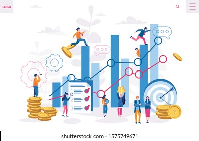 Offering enhance productivity, finance success, Vector illustration for web banner, infographics, mobile. Workforce management, Increasing business profit