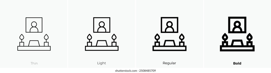 offering icon. Thin, Light Regular And Bold style design isolated on white background