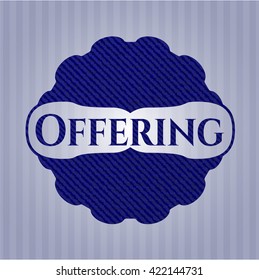Offering with jean texture