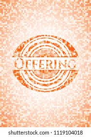 Offering orange mosaic emblem
