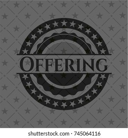 Offering realistic black emblem