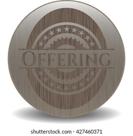 Offering wood icon or emblem