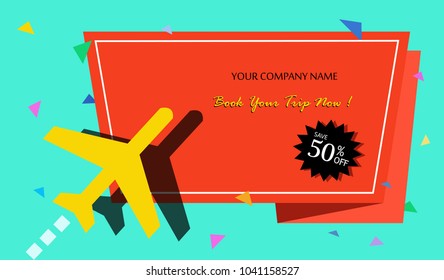 offers  airplane, special offer banner, specials banner