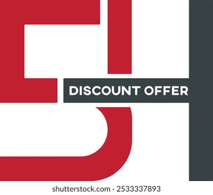 Offers logo vectors. Discount logo design. 54% or 50%  big offers icon vectors. Special offer logo design. Big sell icon vectors royalty free and premium download