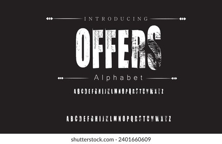 Offers Modern Bold Font. Sans Serif Font. Regular Italic Uppercase Lowercase Typography urban style alphabet fonts for fashion, sport, technology, digital, movie, logo design, vector illustration