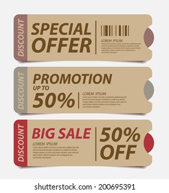 offers and promotions. vector template.