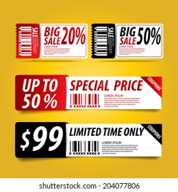 offers and promotions. vector template.