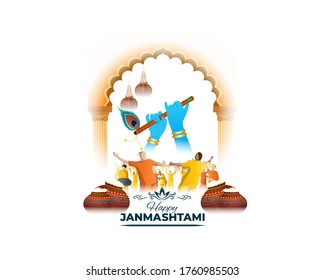 OFFER/SALE BANNER, GREETING  FOR INDIAN FESTIVAL JANAMASHTAMI, VECTOR ILLUSTRATION, FESTIVE BACKGROUND CONCEPT
