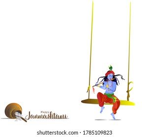 OFFER/SALE BANNER, GREETING FOR INDIAN FESTIVAL JANAMASHTAMI, VECTOR ILLUSTRATION, FESTIVE BACKGROUND CONCEPT