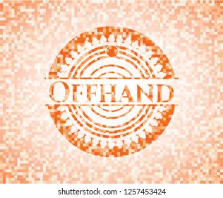 Offhand orange mosaic emblem