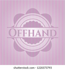 Offhand pink emblem. Retro