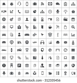 office 100 icons universal set for web and mobile
