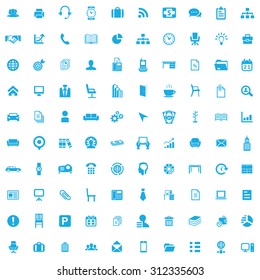 office 100 icons universal set for web and mobile
