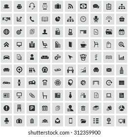 office 100 icons universal set for web and mobile
