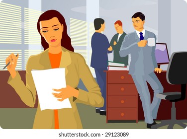 in office