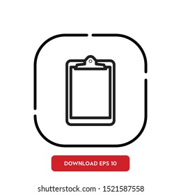 Office accessories, Clipboard outline vector icon
