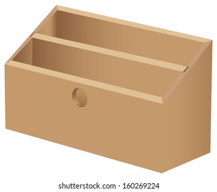 Office accessory for documents and mail. Vector illustration.